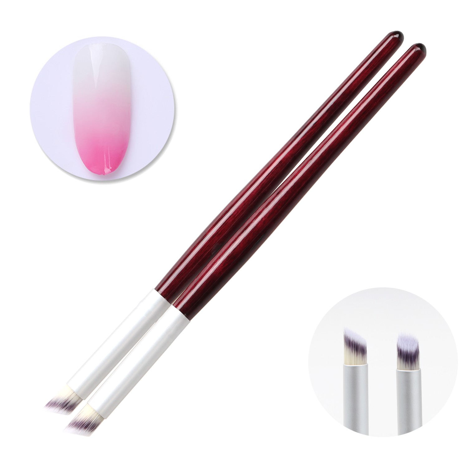 Gradient Nail Brush Ombre Painting Brushes For Manicure Uv Gel Polish Drawing Paint Pen Nail Tool Kit