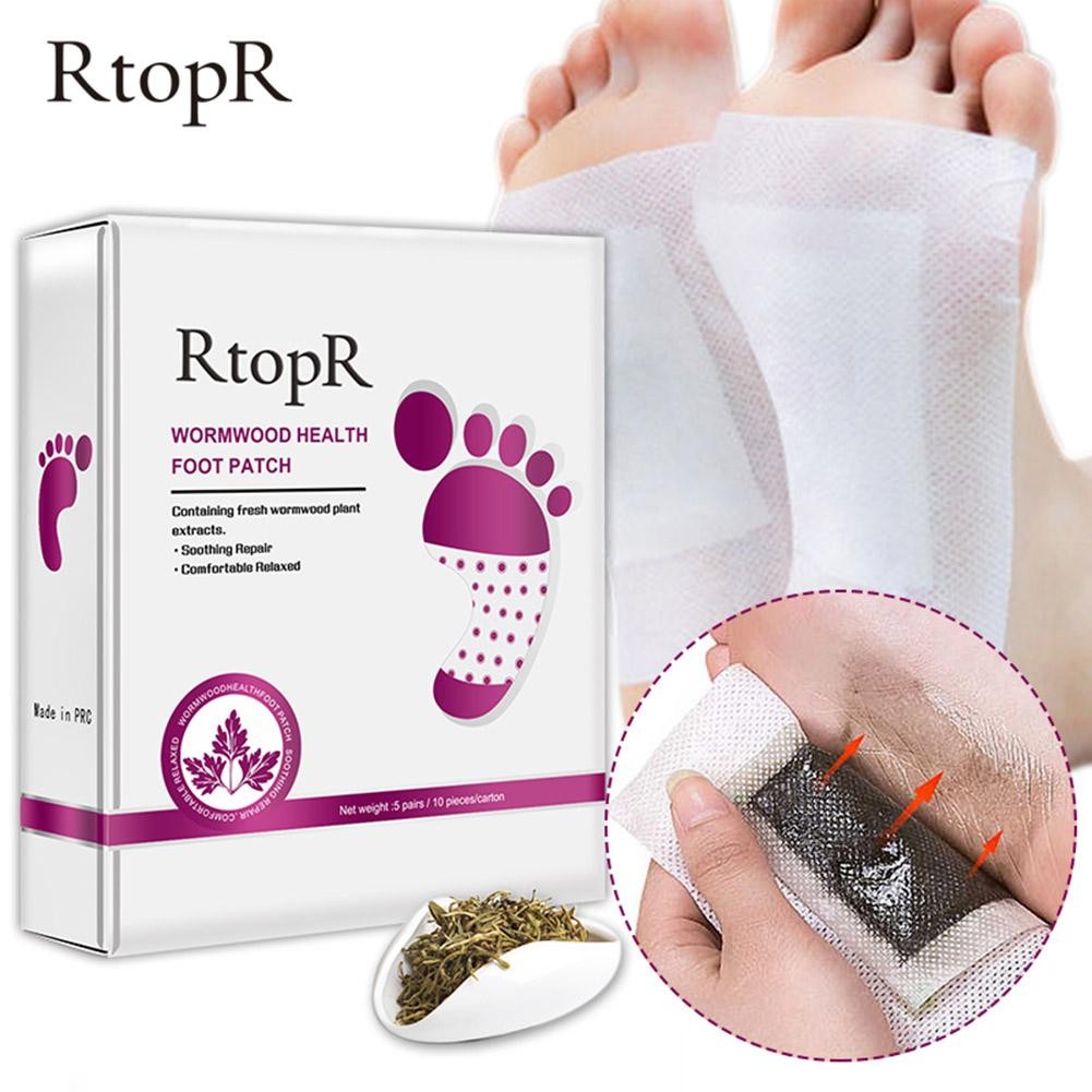 10pairs/box RtopR Chinese Tradition Medicine Detox Foot Patch Health Gallbladder Body Detox Improve Sleep Foot Care Patch