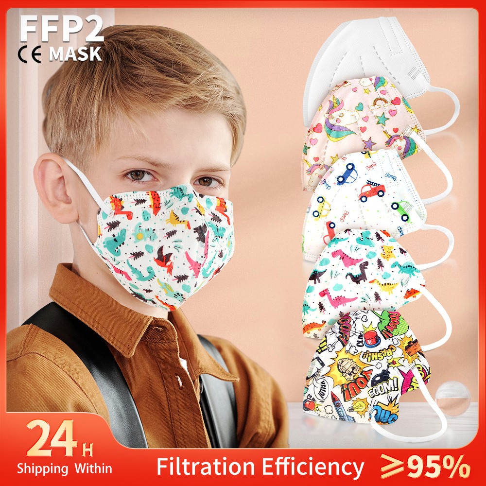 3-11 Years Baby Face Mask Unicorn FFP2 KN95 Mascarillas Filter Kids 5 Layers Breather Masks Kids KN95 Masks Boys and Girls