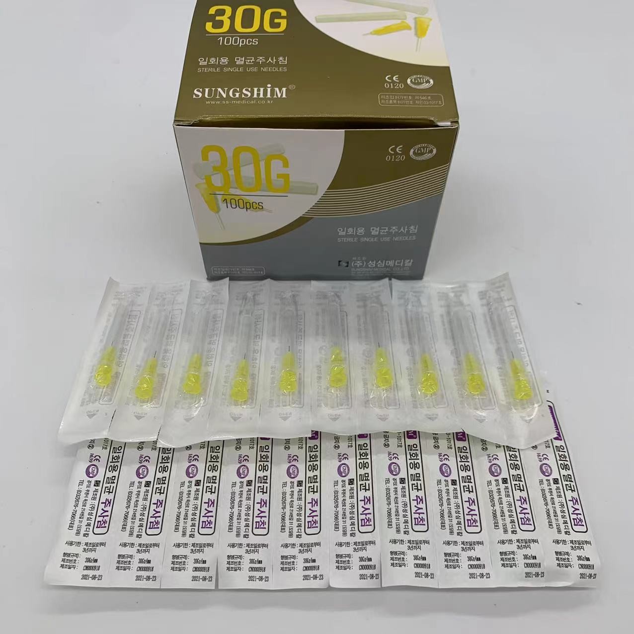 100pcs Painless Mini Needle Painless Beauty Ultrafine 30g*4mm, 30g*13mm, 30g*25mm Syringe Korean Needles Eyelid Tools