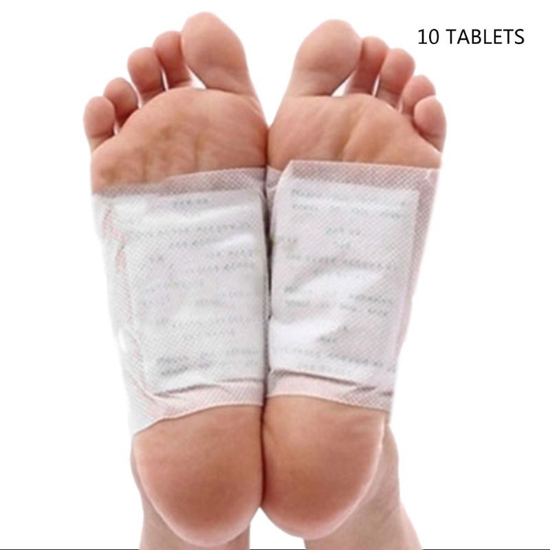 10pcs/set Detox Foot Pads Bamboo Vinegar Natural Herbal Detox Cleansing Patches Adhesive Plaster Improve Sleep Feet Stickers