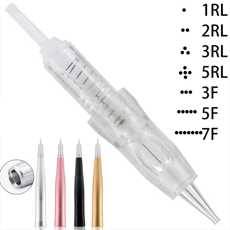 Permanent Makeup Tattoo Needle Cartridge For Tattoo Machine Kit Eyebrow Lip Needle 1R 2R 3R 5R 3F Microblading Tattoo Supplies