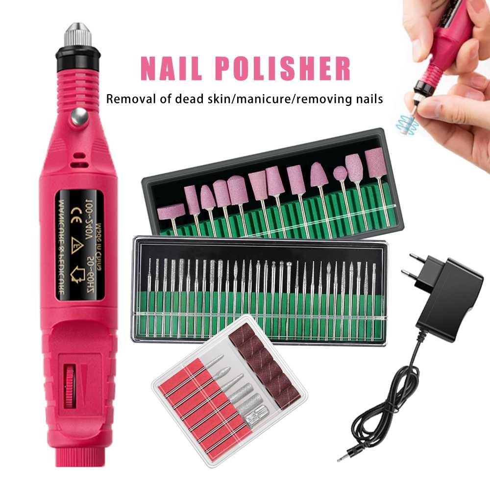 Electric Nail Drill Machine 20000RPM Manicure Machine Set Free Mill Cutter For Manicure Nail File Pedicure Tools