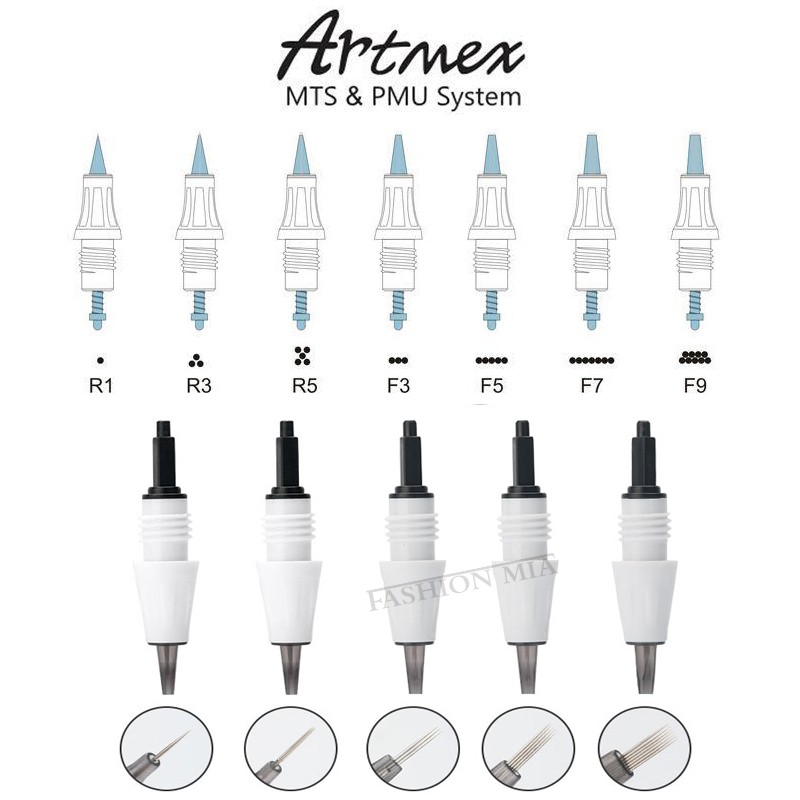 Artmex - Tattoo Cartridge Needles, PMU and MTS System for Permanent Makeup V11 V9 V8 V6 V3