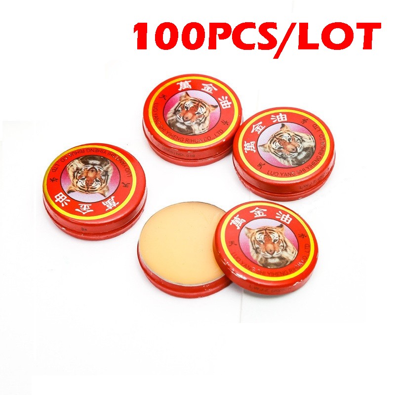 100pcs/lot Essential Oil Cure Influenza Cold Headache Dizziness Muscle Tiger Balm Ointment Natural Innifun Sumifun