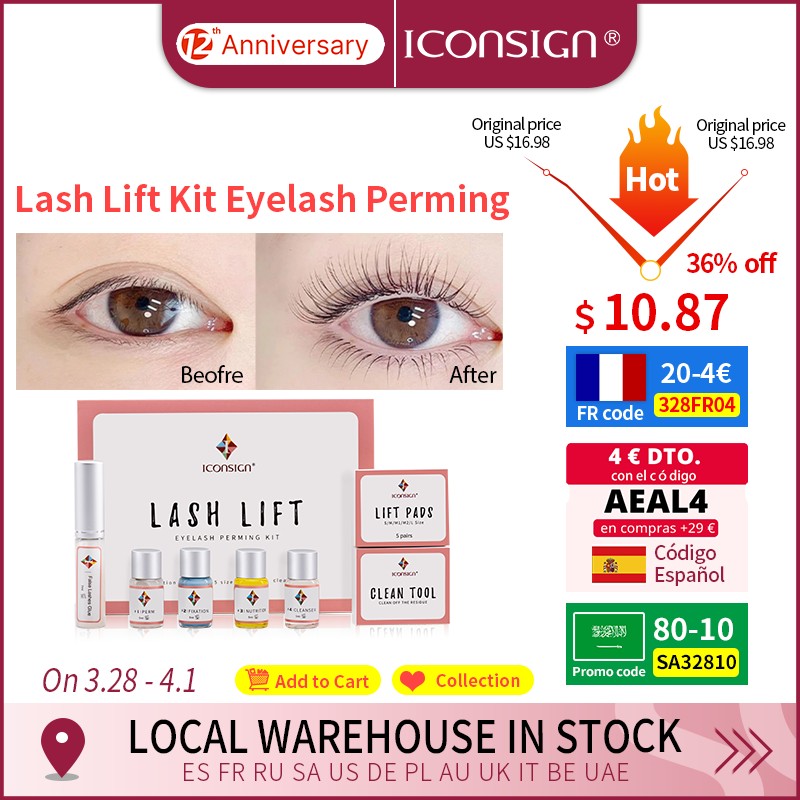 Dropshipping ICONSIGN Eyelash Lift Kit Eyelashes Perm Lash Living Eyelash Enhancer Kit Eyelashes Eye Makeup Fast Delivery,Can Do Your Logo