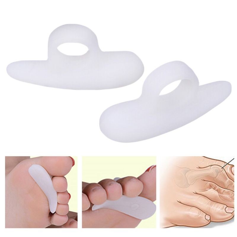 2pcs/pair Unisex Hammer Toe Pads Silicone Protector Spacer Gel Support Pads Temporary Corrector Straightener Bunion Guard