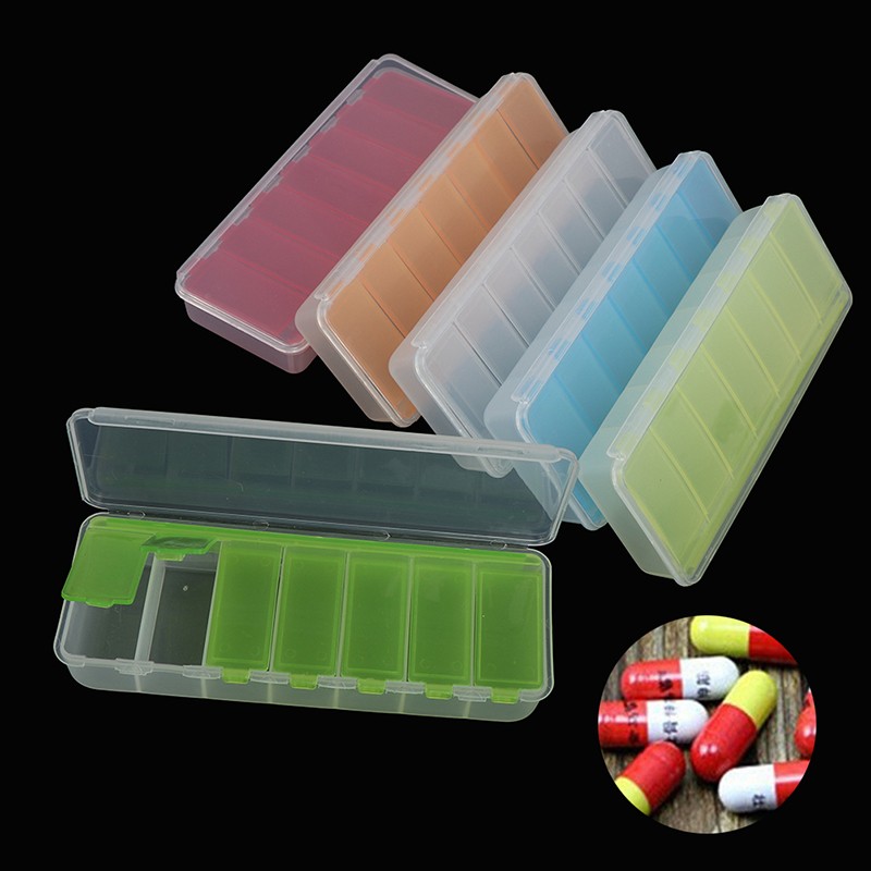 7 Day Pill Extra Large Pill Organizer Box for Travel Weekly Daily Medication Pack Medicine Organizer for Fish Oils Vitamins