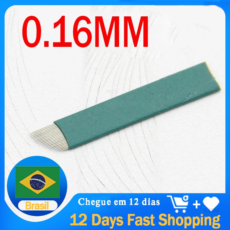 Newest Microblading Tattoo Needles Agulhas Tebori Blades 12pin 0.16mm Nano For Manual Pen Pernement Makeup Tattoo 3D Embroidery