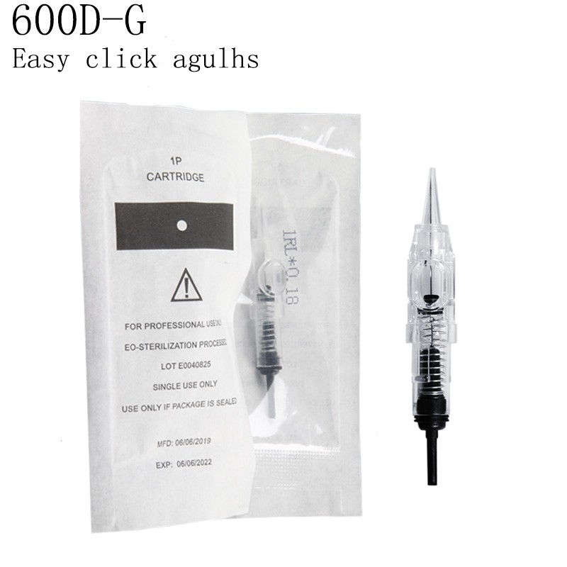 tattoo needles 1RL 100pcs cartridge needles disposable sterilize tattoo permanent makeup needles tips for eyebrow lips 0.3mm