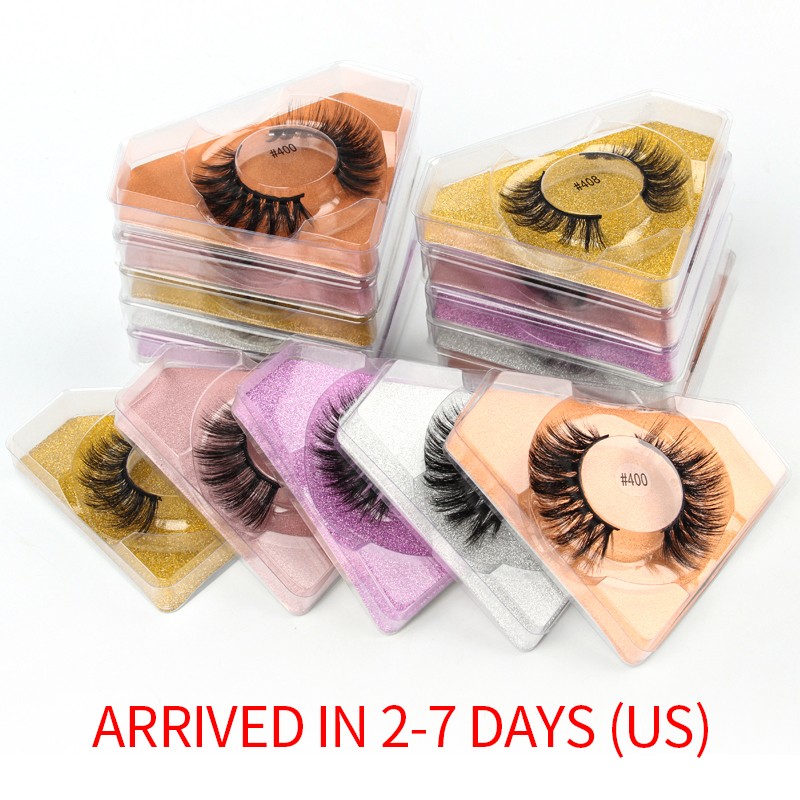 wholesale eyelashes 4/20/50/100pcs fluffy mink eyelashes 3d eyelashes makeup natural false eyelashes extension