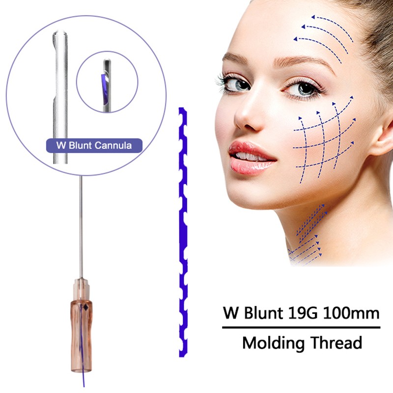 Absorbable Pdo Meso Lifting Barbed Thread Cog 4D 3D 6D Face Lift Hilos De Tensores