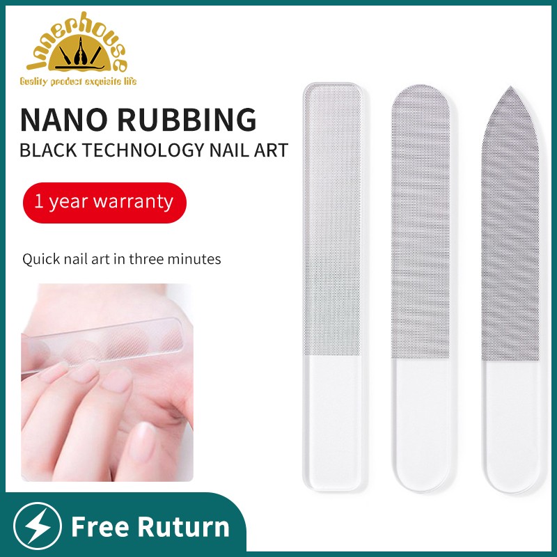 Professional nano glass nail file polishing files nails grinding machine manicure file transparent sanding polishing files