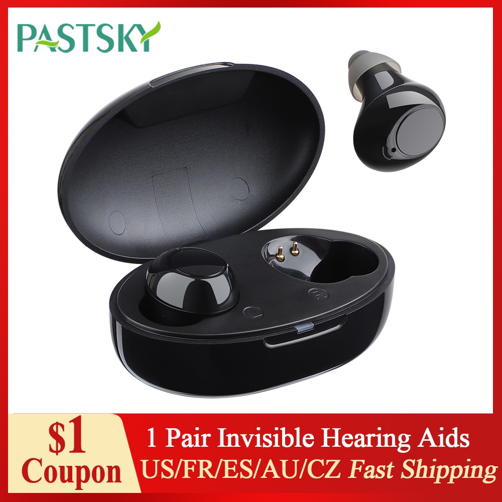 1 Pair New Mini Ear Hearing Aids Device In Ear Invisible Hearing Auxiliary Adjustable Loudspeaker For Deaf Elderly