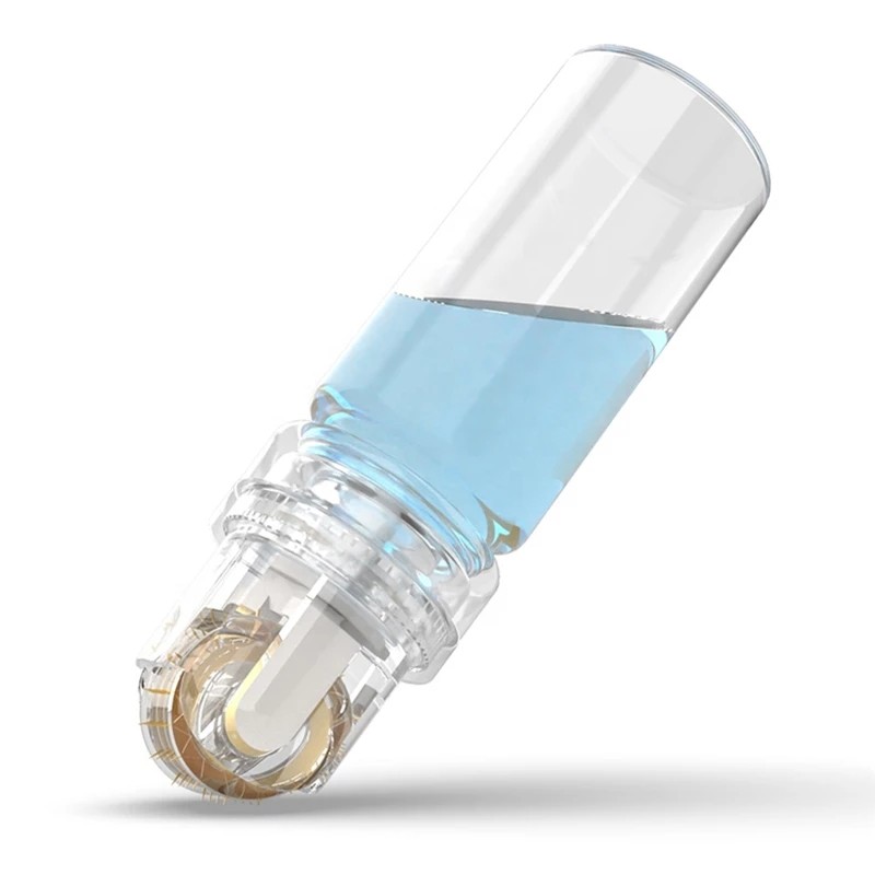 Hydra Roller 64 Pins Micro Titanium Needle Tips Derma Needles Skin Care Anti Aging Whitening Serum Roller Bottle Reusable