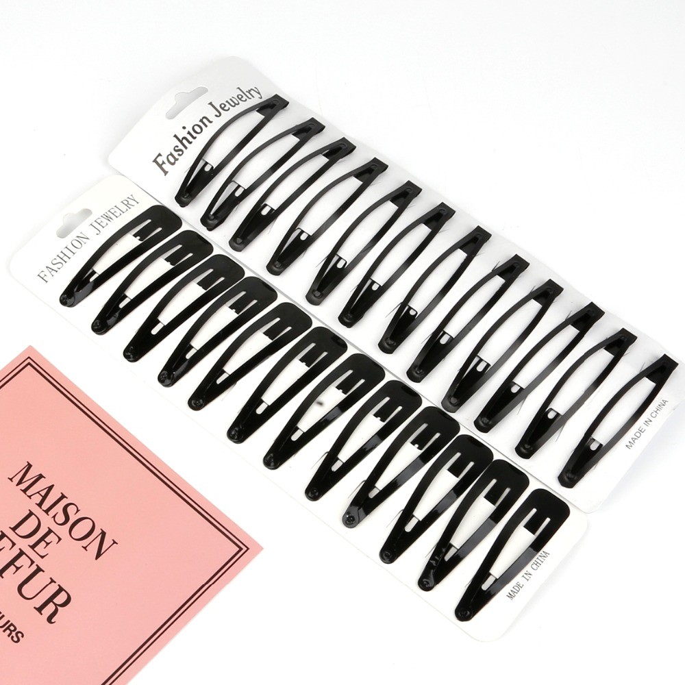 Black Sample 12pcs/set Metal Hair Barrettes Hairpins BB Headbands Hair Clip for Girls Womens Hairgrips Hair Styling Accessories