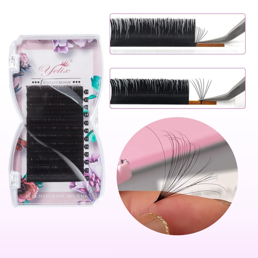 easy fan lashes russian volume autofan cilios soft CC/D professional eyelashes extension faux eyelashes natural individual eyelashes