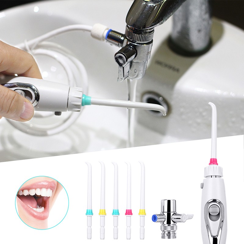 Dental Spa Faucet, Oral Irrigator, Toothbrush, Irrigator, Teeth Cleaning, Family Jet Switch, Floss Water