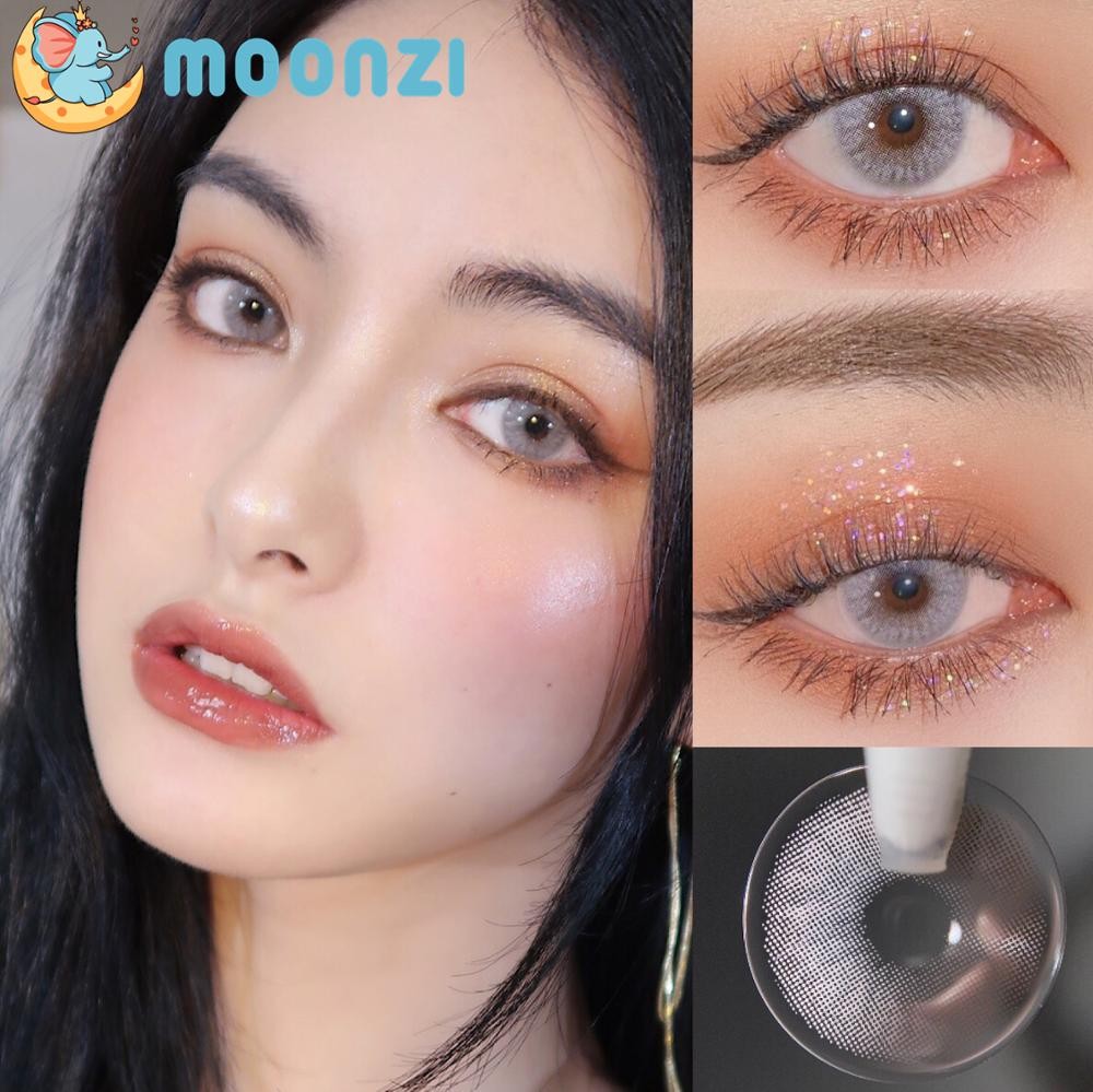 MOONZI Wine Gray Color Contact Lenses Mini Colored Eye Contact Lenses Cosplay Yearly 2pcs/pair Degree Myopia Prescription