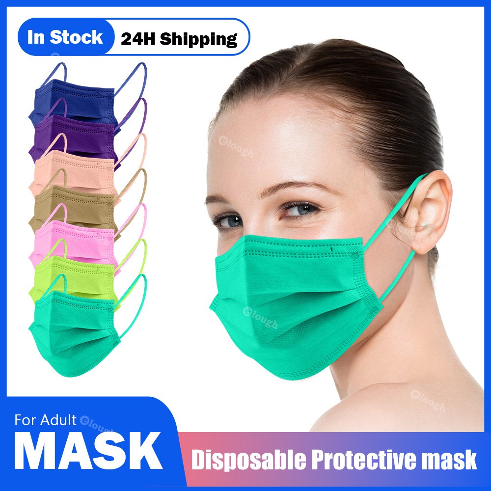 Adult Disposable Colorful Mouth Mask 3 Layers Protective Face Masks mascarillas quiurgicas mascarillas desechables