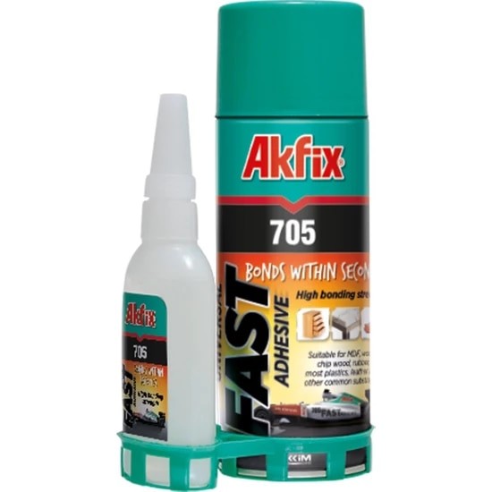 Akfix 705 Mdf Quick Adhesive Kit 200ml + 50Gr