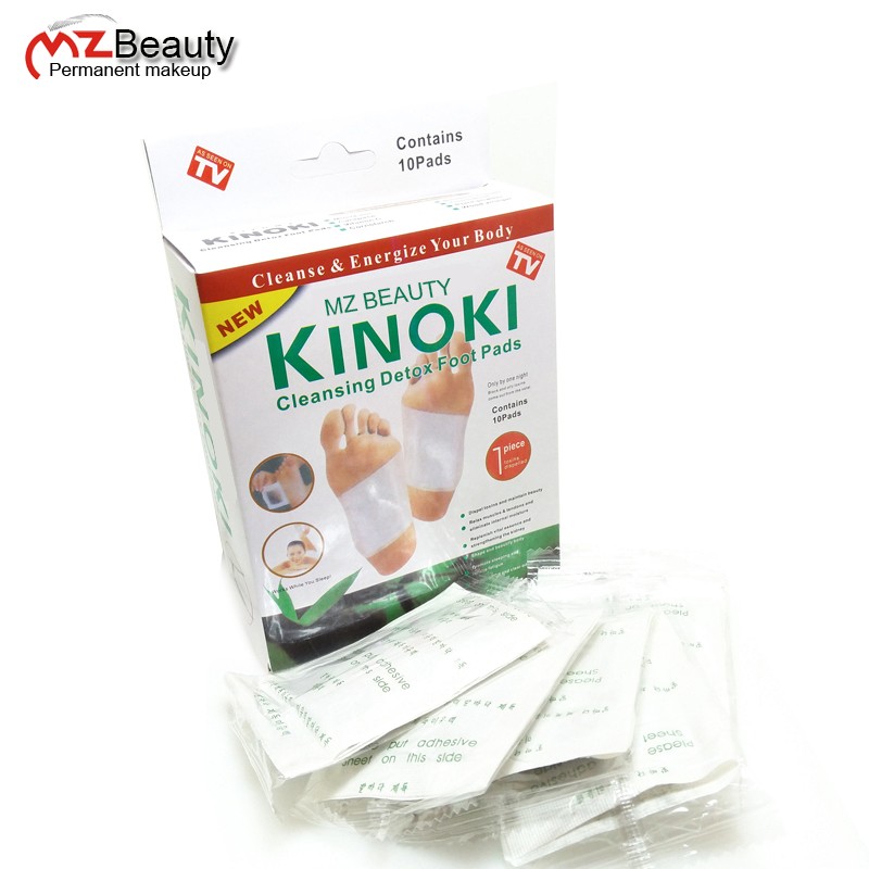 Feet Cleansing Pads Detox Foot Pads / Kinoki Detox Foot Pads Patches with Retail Box and Adhesive (1 box = 10pcs pads + 10pcs adhesive)