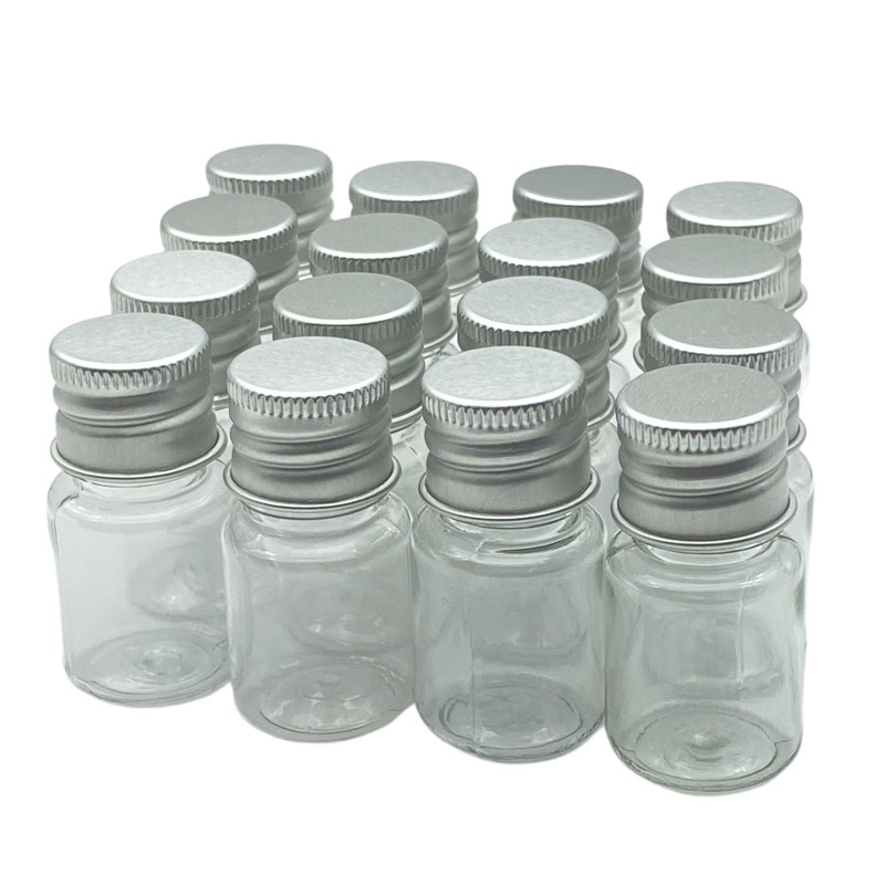 50pcs 5ml Plastic Bottles Jar With Aluminum Lid Tobacco Herb Storage Box Cigarette Smoking Box Kitchen Accessories Jars