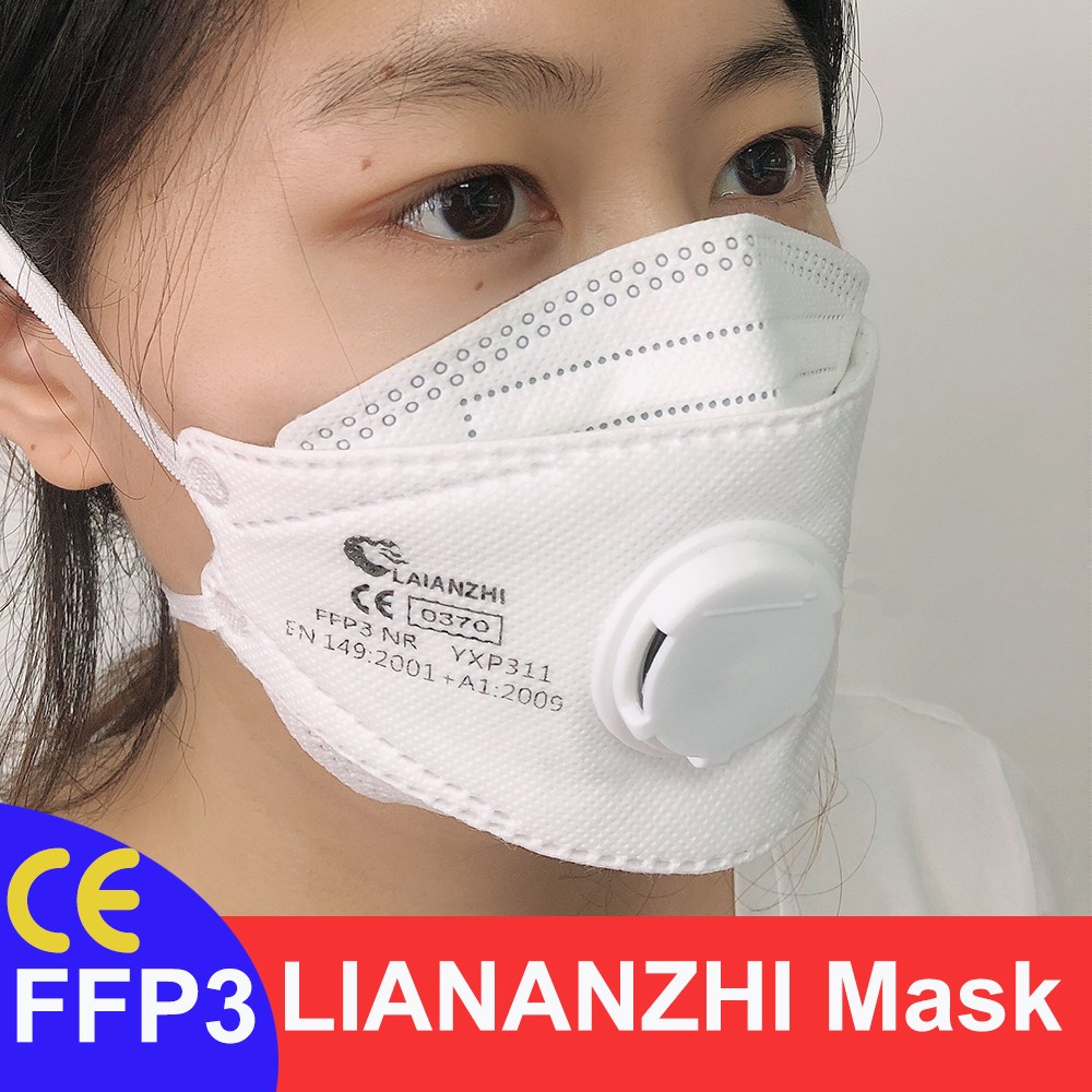 LAIANZHI CE FFP3 Face Masks Disposable Virus Protective Valve Face Mask ffp3fan fpp3 Headwear Certified Health Masks