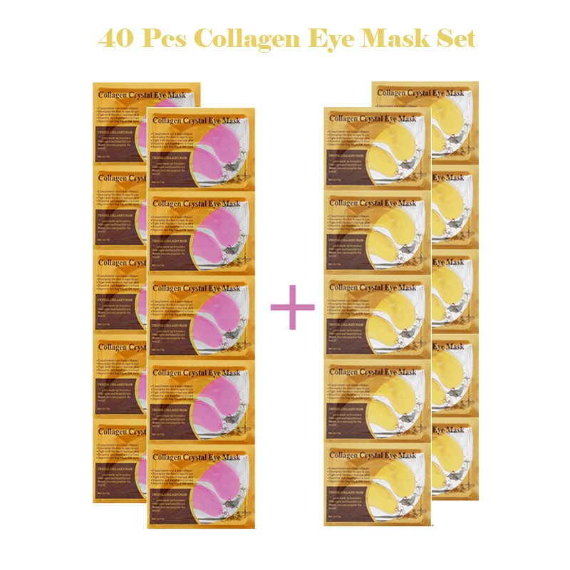 40pcs Collagen Eye Mask Set Anti Aging Wrinkles Dark Circles Eye Patches Eye Beauty Masks Skin Care Korean Cosmetics Kits