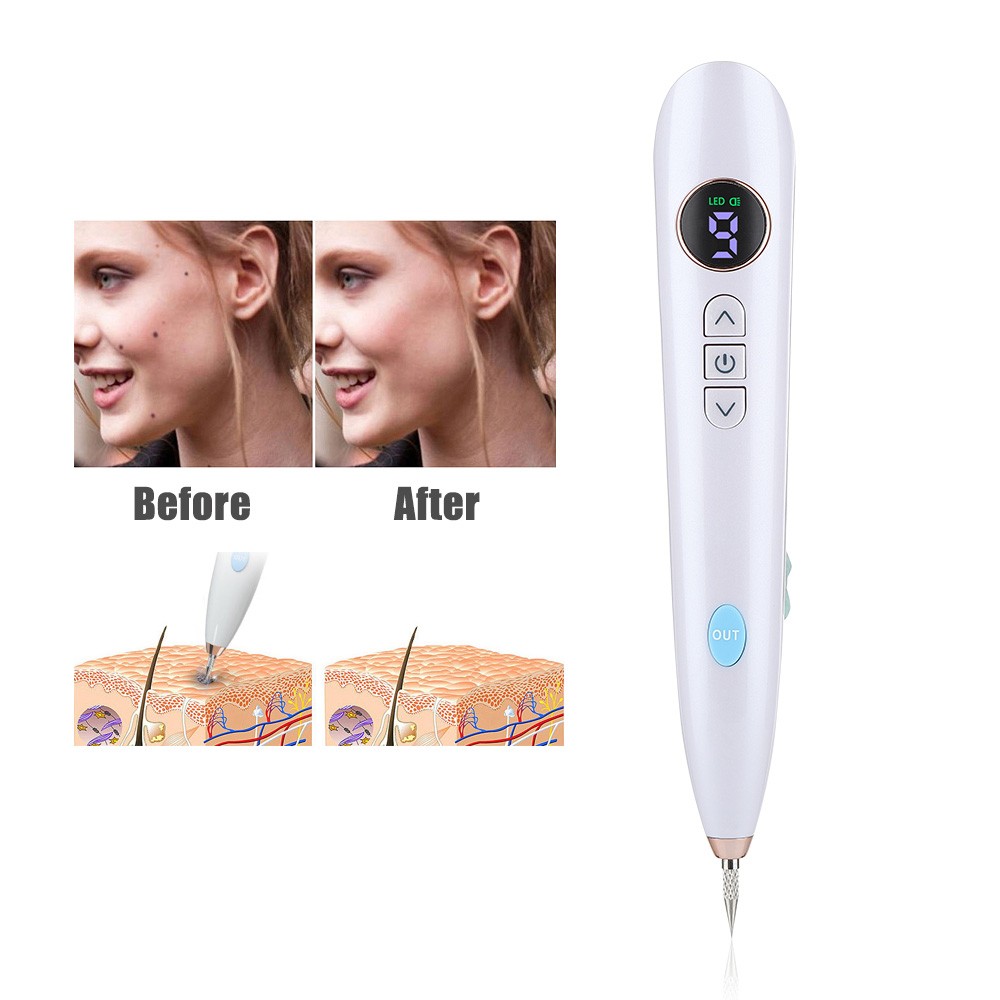 LCD Mole Freckle Removal Pen Wart Removal Spot Plasma Pen Tattoo Black Point Remover Face Body Clean Beauty Skin Care Tool