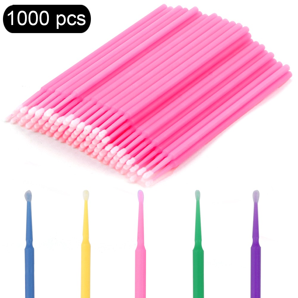 Eyelash Brush Set Cotton Swab Small Single Brush False Eyelashes Extension Cleaning 100/500/1000pcs