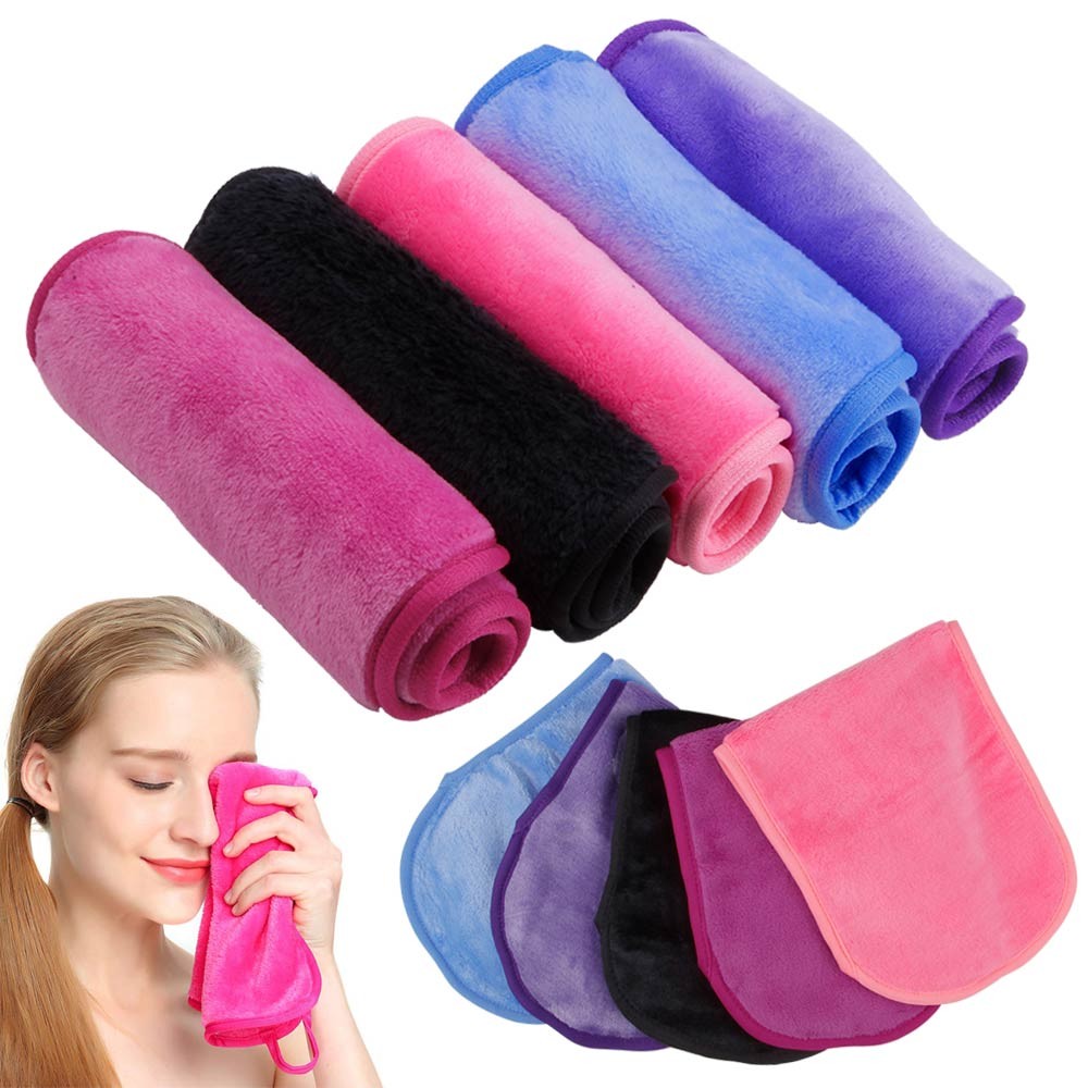 2/5/10pcs Makeup Remover Towel Microfiber Reusable Makeup Cloth Pads Women Face Facial Cleaning Towel Beauty Women Makeup Tools