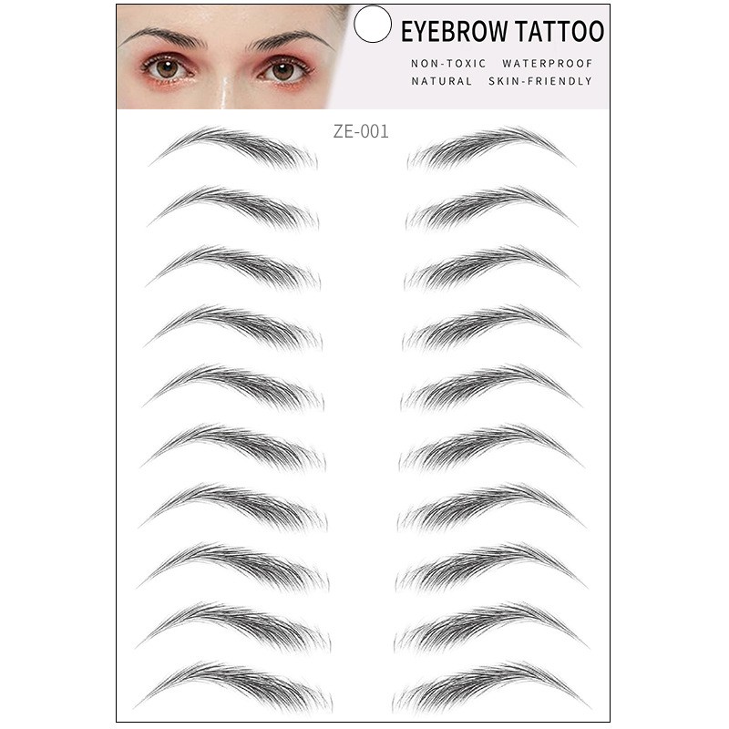 4D Eyebrows Makeup Waterproof Eyebrow Tattoo Sticker Hair Like Long Lasting Natural Fake Eyebrow Lamination Cosmetics