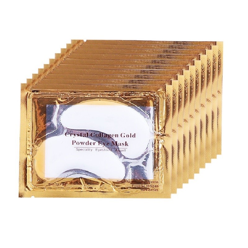 200pcs=100Pairs Korean Cosmetics Beauty 24K Crystal Collagen Golden Eye Mask Anti Aging Acne Moisture Patches Eye Skin Care