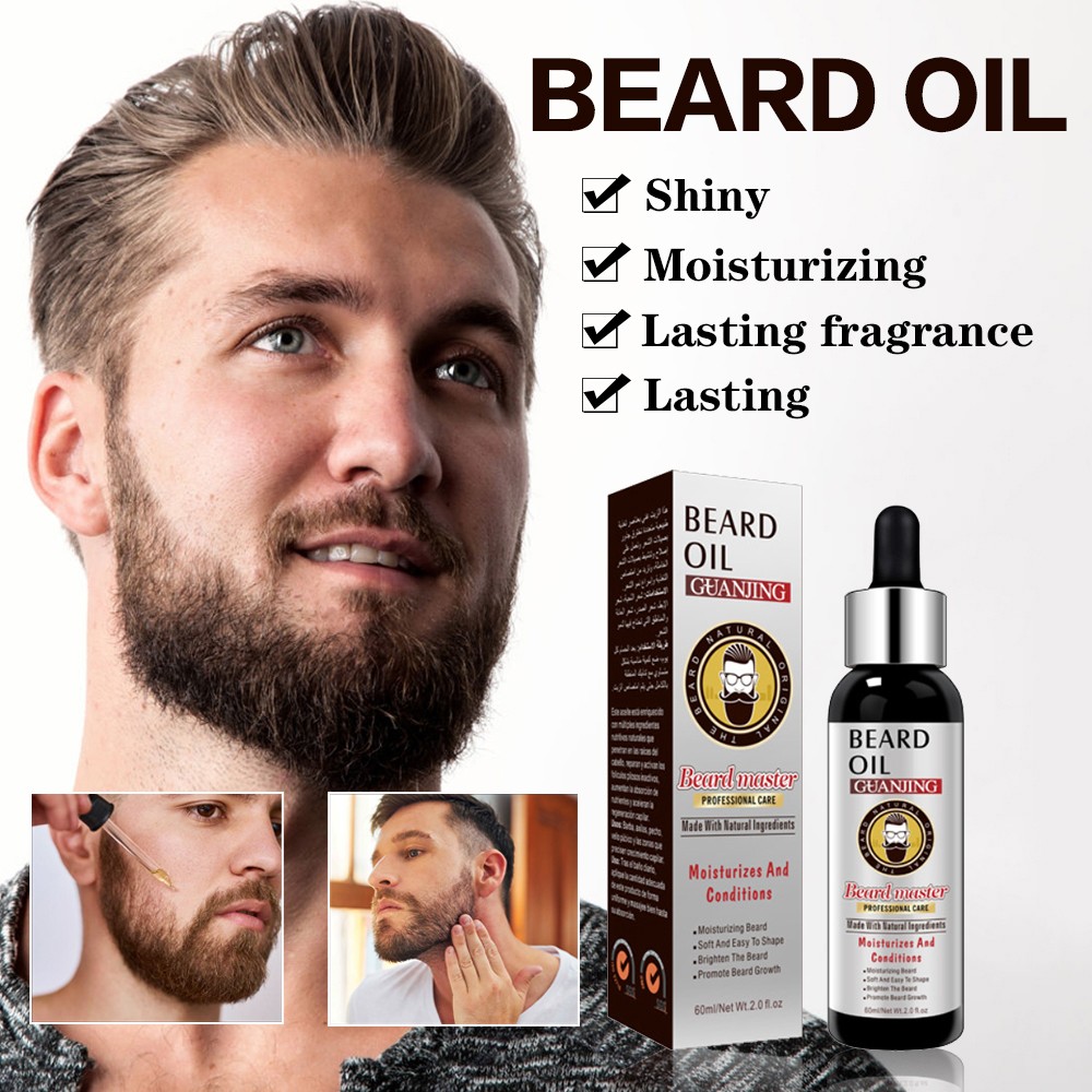 Effective Beard Growth Oil Thicken More Full Hair Beard Essential Oil for Men Natural Plant Beard Treatment Nourishing Liquid