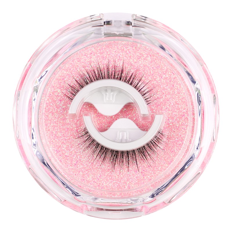 1 Pair - Reusable Self Adhesive False Eyelashes Glue Free Fake Eye Lashes Easy to Wear Fluffy Eyelash Extension Makeup Tool