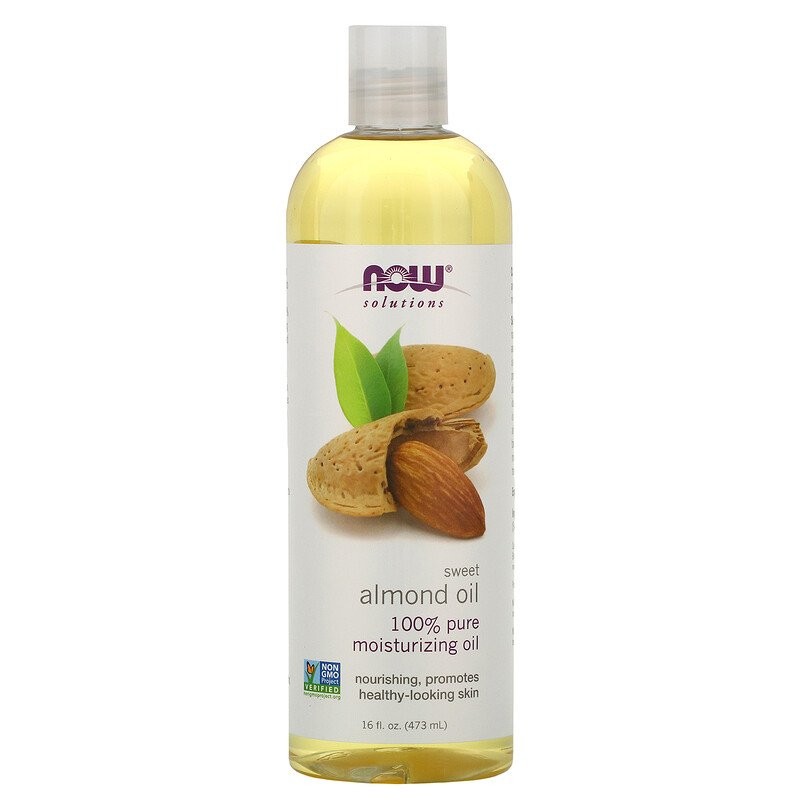 Now Foods Sweet Almond Oil 100% Pure Moisturizing Nourishing Oil Promotes Healthy Looking Skin 473ml