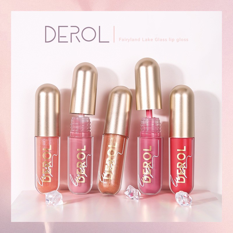 Derol Ginger Mint Matte Lip Glaze Plump and Moisturizing Lip Colored Lipgloss Liquid Lasting Underwater Light Transparent Lip Gloss