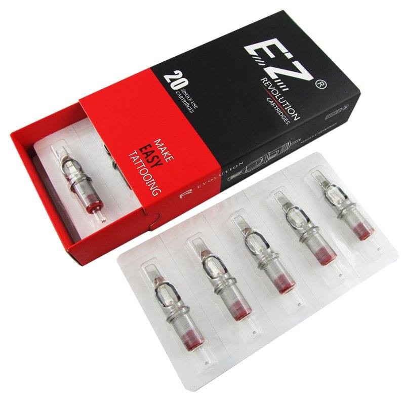 EZ tattoo needles revolution cartridge needles curved (round) magnum #10 0.30mm for tattoo machines system and grips20pcs/box