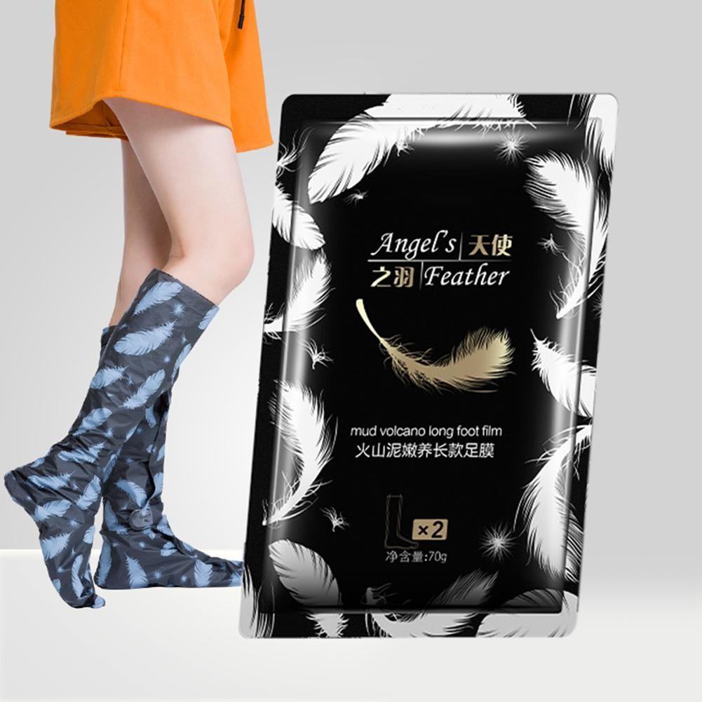 1 Pair Volcanic Mud Remove Exfoliating Peeling Moisturizing Exfoliating Skin Foot Masks for Long Legs Foot Cover Masks