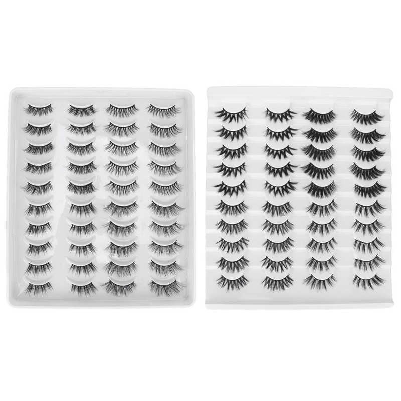 3D False Eyelashes Fluffy Handmade False Eyelashes Enlarge Comfortable Eyes For Dating Party Makeup