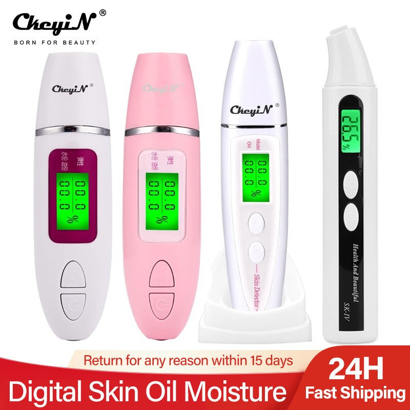 Accurate Detector LCD Digital Skin Oil Moisture Tester For Face Skin Care With Bio-technology Sensor Lady Beauty Tool Spa Monitor