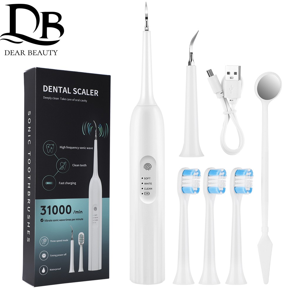 Ultra Sonic Dental Scaler Dental Oral Tartar Electric Teeth Sonic Calculus Remover Plaque Stains Cleaner Teeth Scaler