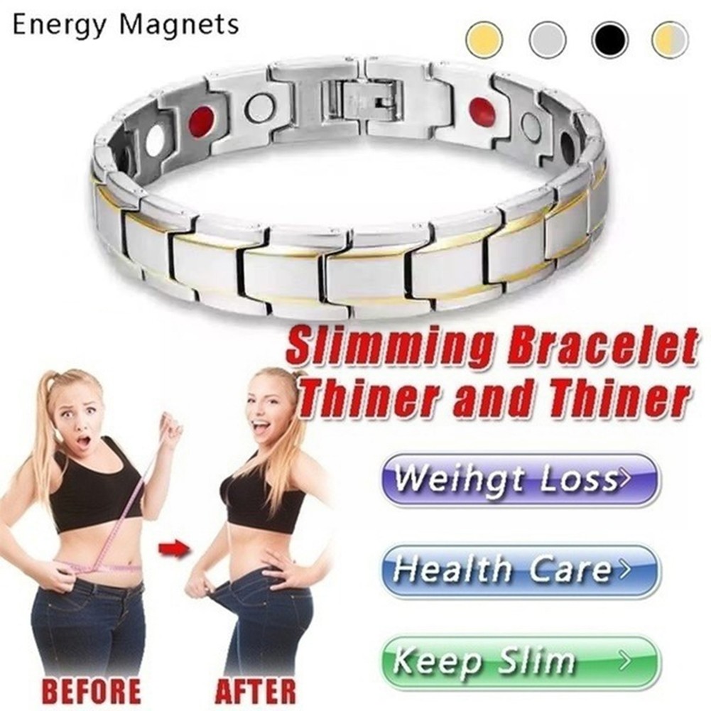 Body Slimming Weight Loss Bracelet Anti Fatigue Hematite Beads Stretch Bracelet Magnetic Therapy Bead Wrist Bracelets