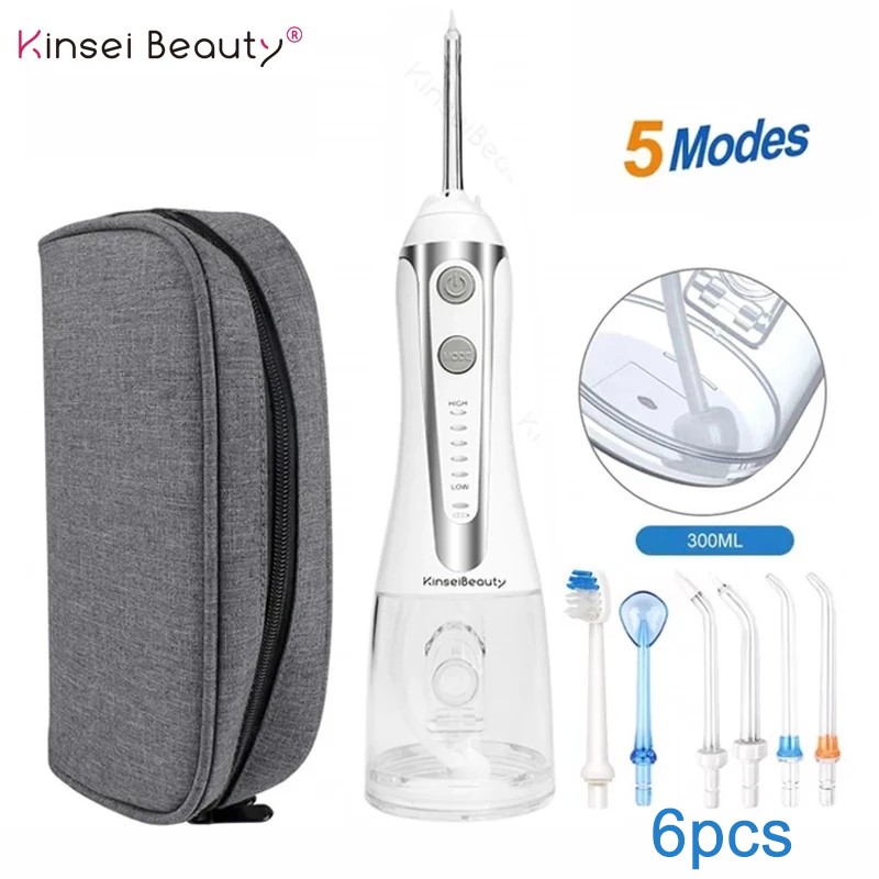 Dental Water Flosser Oral Irrigator Dental Water Portable Dental Floss 300ml 5 Mode USB Rechargeable Dental Flosser Water Floss Dental Water Floss