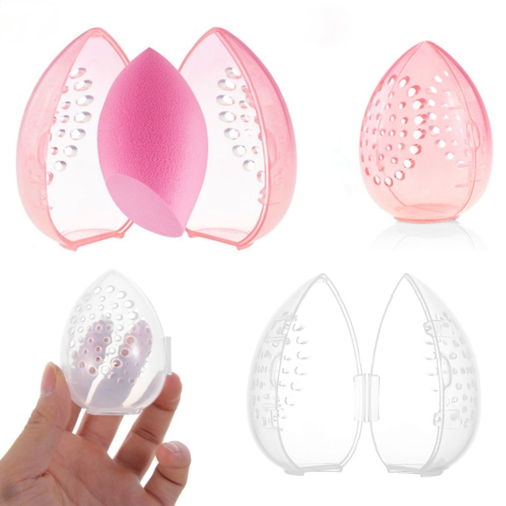 Mold Proof Puff Drying Holder Easy to Carry Sponge Display Storage Cosmetic Puff Holder Egg Shape Box Makeup Accessories