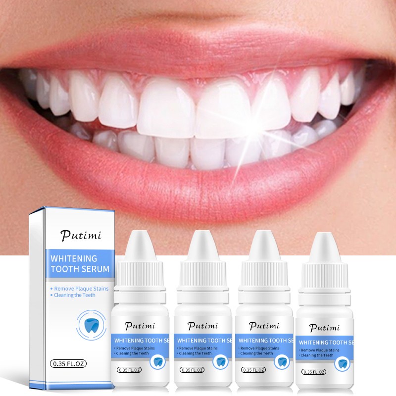 Fresh Shining Teeth Cleaning Serum Toothpaste Teeth Whitening Oral Hygiene Removes Plaque Stains Bad Breath Dental Tool TSLM1