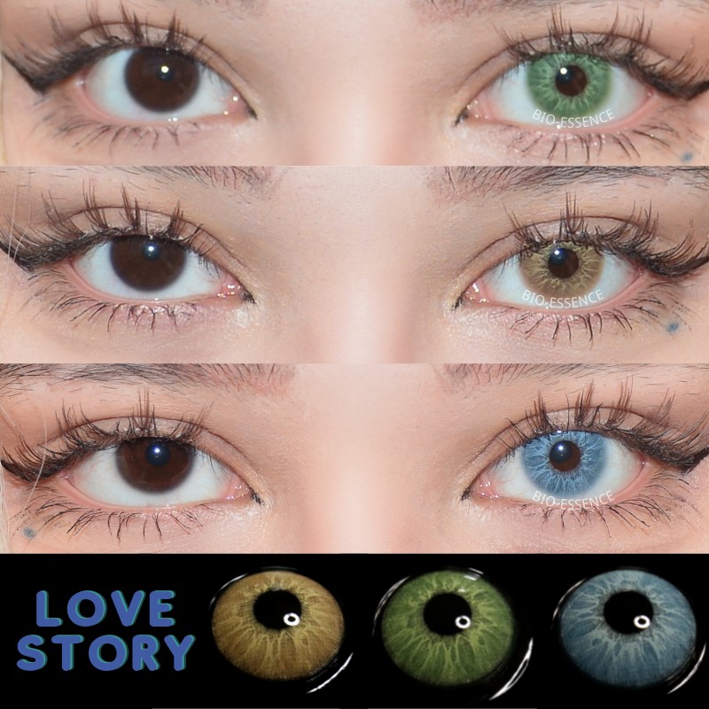 Bio-essence 1 Pair Colored Contact Lenses For Russian Eyes Girl Blue Green Lenses Eye Natural Lenses Fashion Lenses