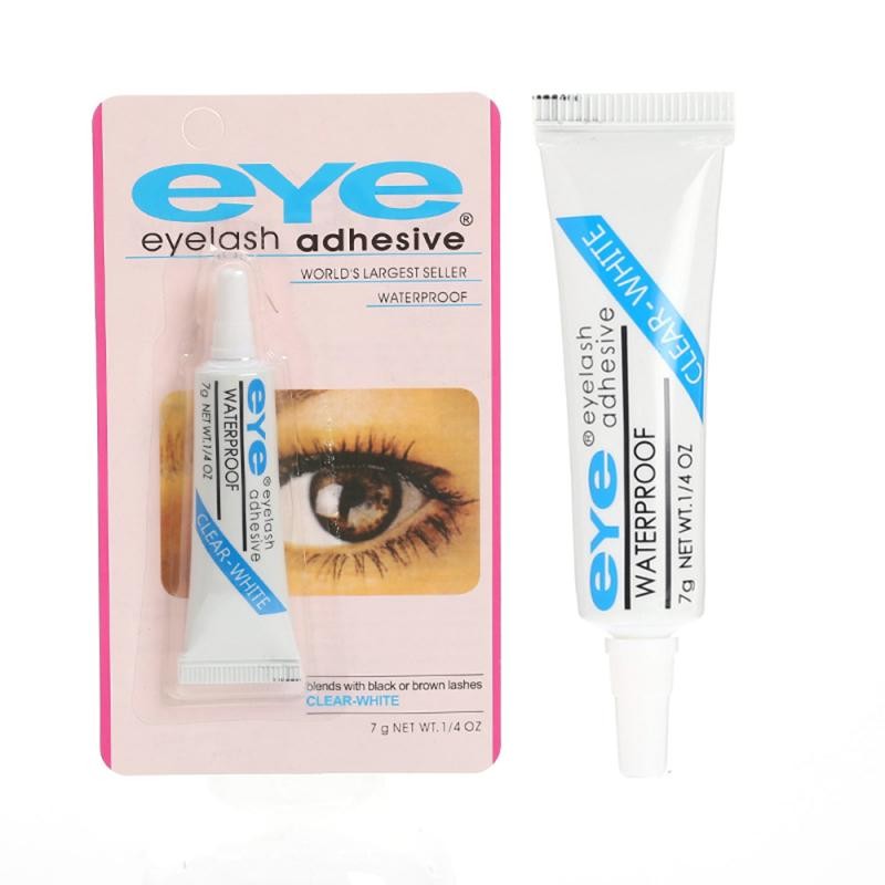 False Eyelash Glue Waterproof Eye Lash Cosmetic Tools False Eyelashes Makeup Adhesive Clear - Dark White - Black