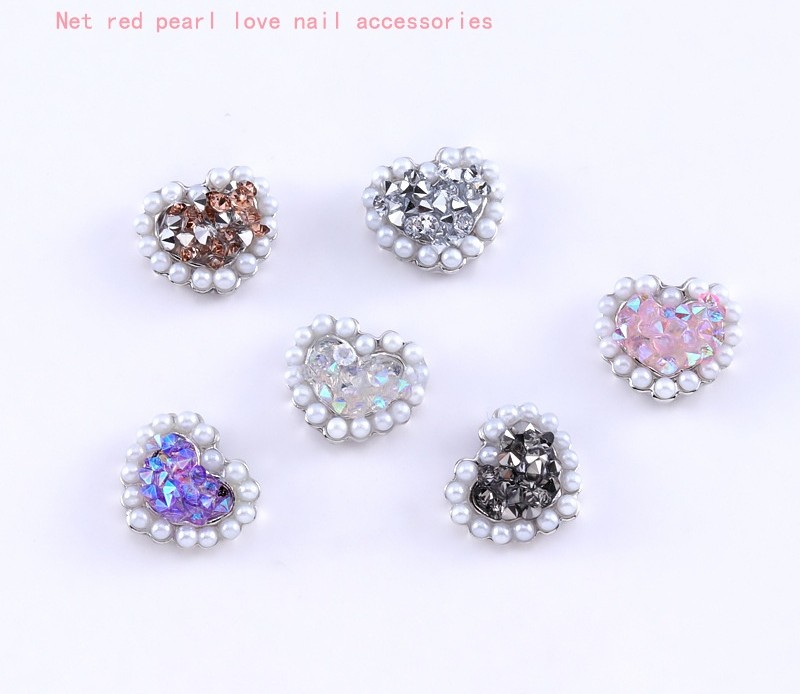 love bead nail art jewelry super flash full rhinestone zircon alloy 3d all-match nail